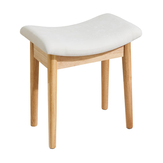 Royal Windsor Vanity Stool with Saddle Cushion - Beige - 46cm