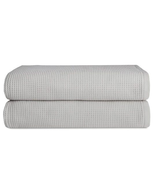 Cozy Earth Waffle Bath Sheets - 102cm × 165cm - 60% Cotton 40% Viscose from Bamboo - 2 Pack