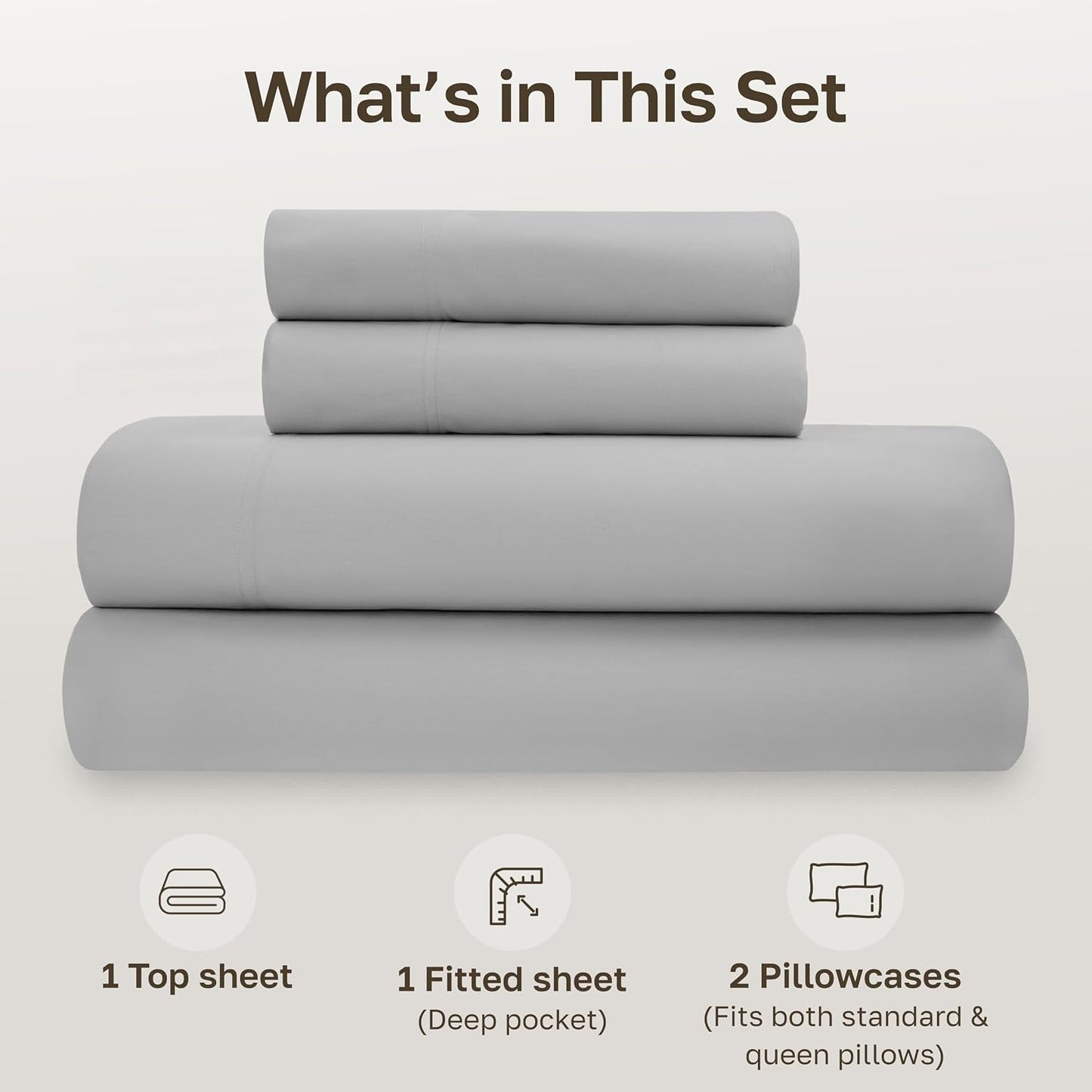 California Design Den 100% Organic Cotton Sheets for Queen Size Bed, Deep Pockets, Percale Sheets Queen, GOTS Certified, Soft Cooling Sheets, 4 Piece Bed Sheets Queen Sheet Set, White Sheets
