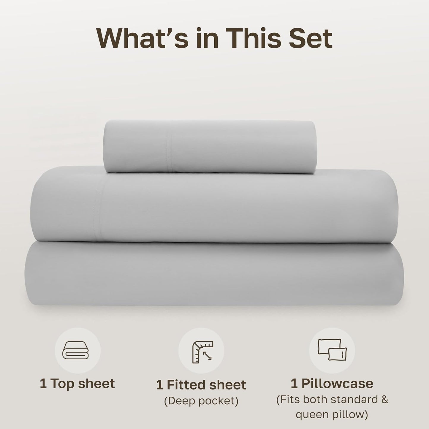 California Design Den 100% Organic Cotton Sheets for Queen Size Bed, Deep Pockets, Percale Sheets Queen, GOTS Certified, Soft Cooling Sheets, 4 Piece Bed Sheets Queen Sheet Set, White Sheets