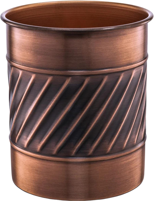 Monarch Abode Handcrafted Floral Embossed Kitchen Utensil Holder