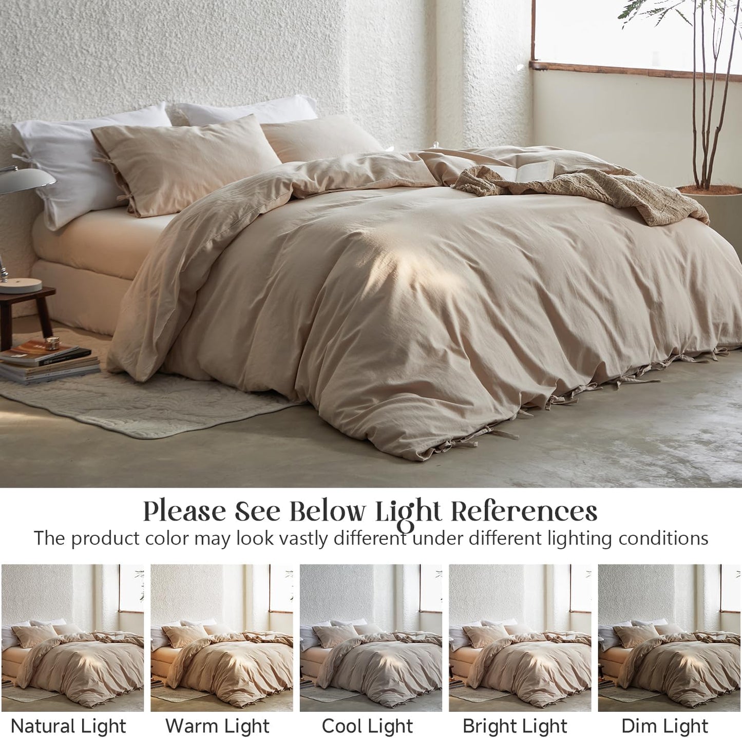 Simple&Opulence Linen Duvet Cover Double,Natural Linen Cotton Duvet Cover with Pillowcase,Duble Size Bedding Set,Soft Warm Breathable Bed Quilt Cover with Button Closure,200x200cm,Navy Blue