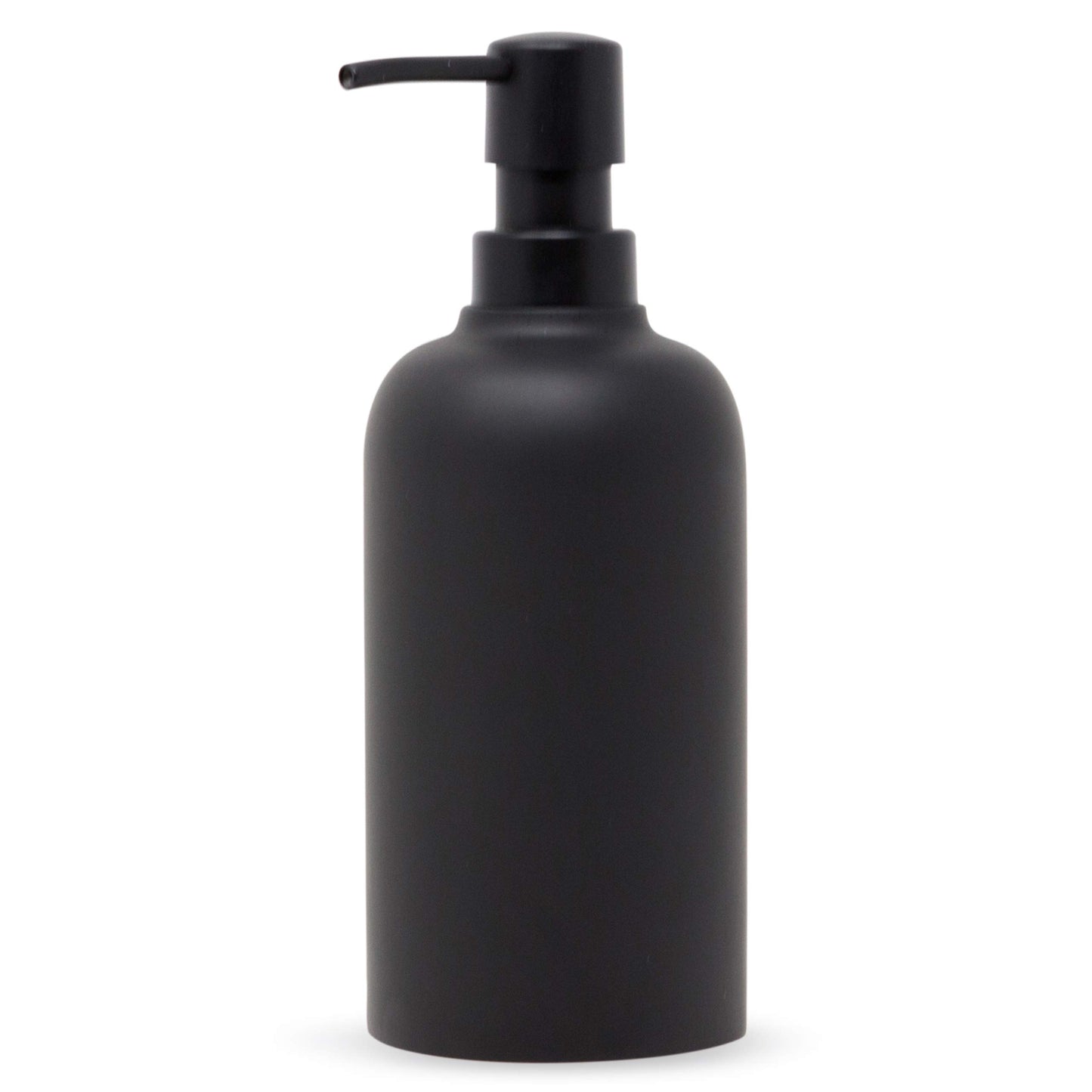 Yew Design Matte Black Soap Dispenser — 450ml Round Rustproof Pump