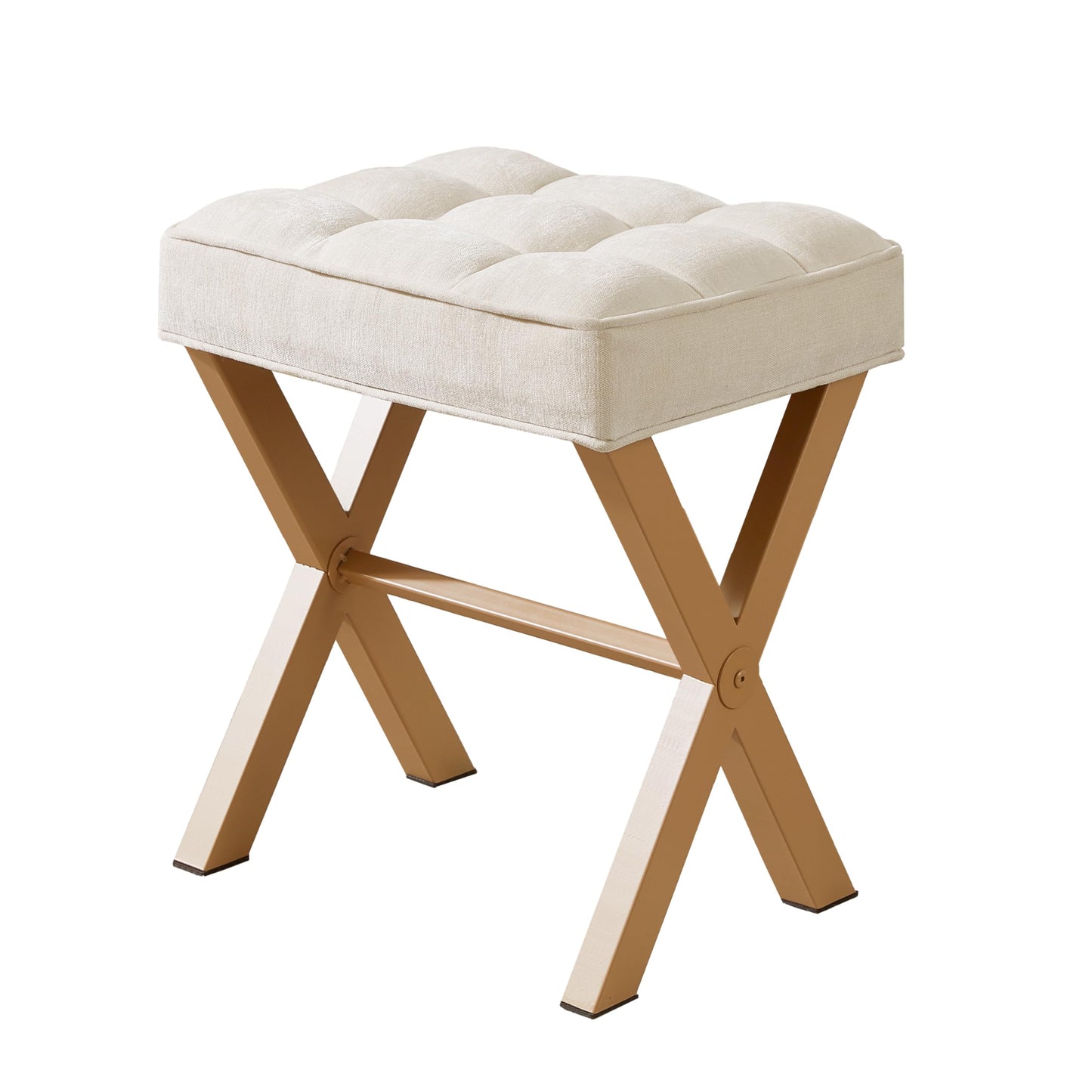 Royal Windsor Square Ottoman Footrest - Linen Beige
