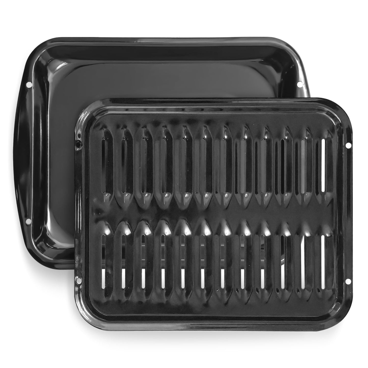 Bagean Broiler Pan for Oven Nonstick Porcelain Coated - 43cm × 32cm