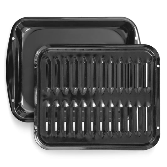 Bagean Broiler Pan for Oven Nonstick Porcelain Coated - 43cm × 32cm
