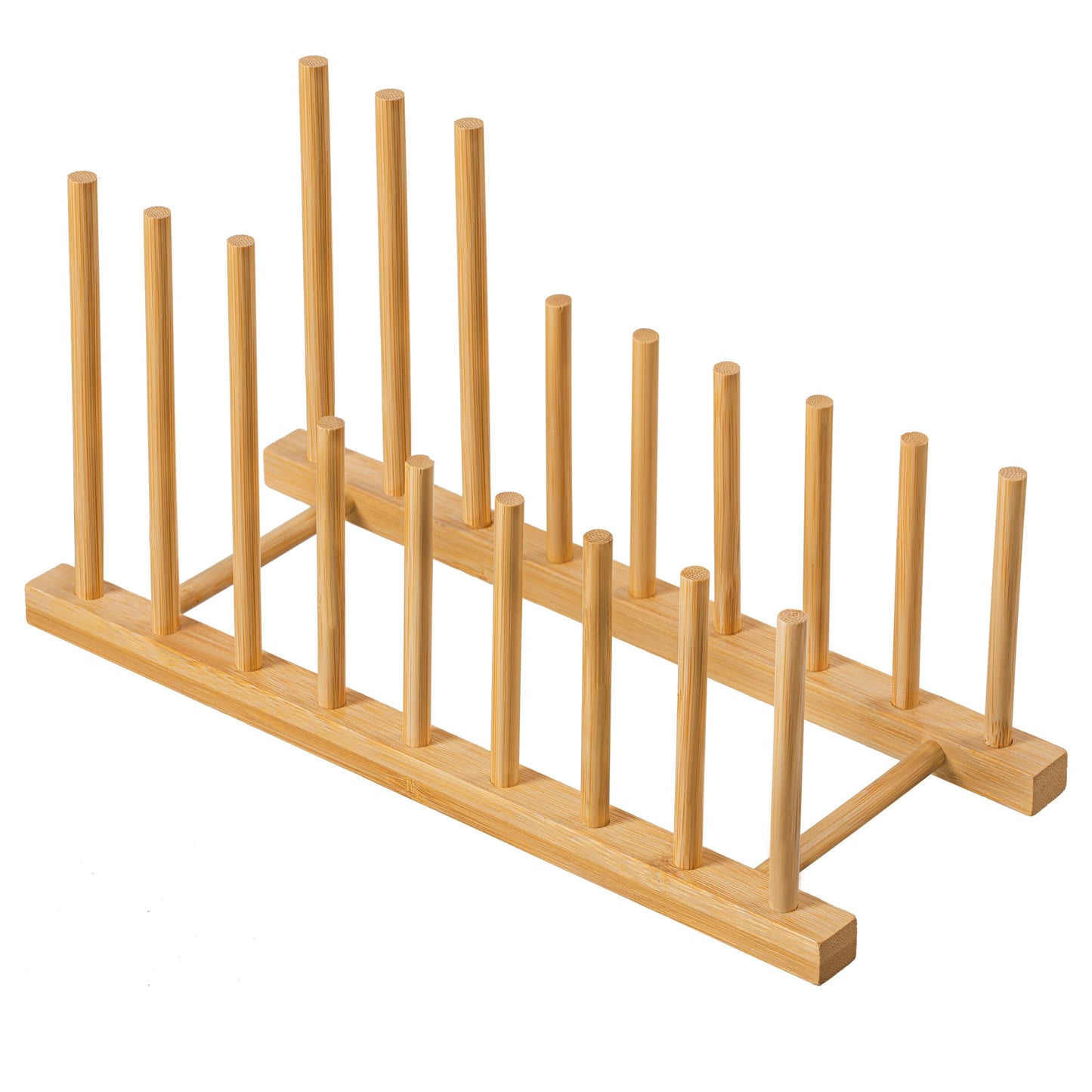 HBlife Heighten and Widen Bamboo Dish Drying Rack - Storage Holder Organiser