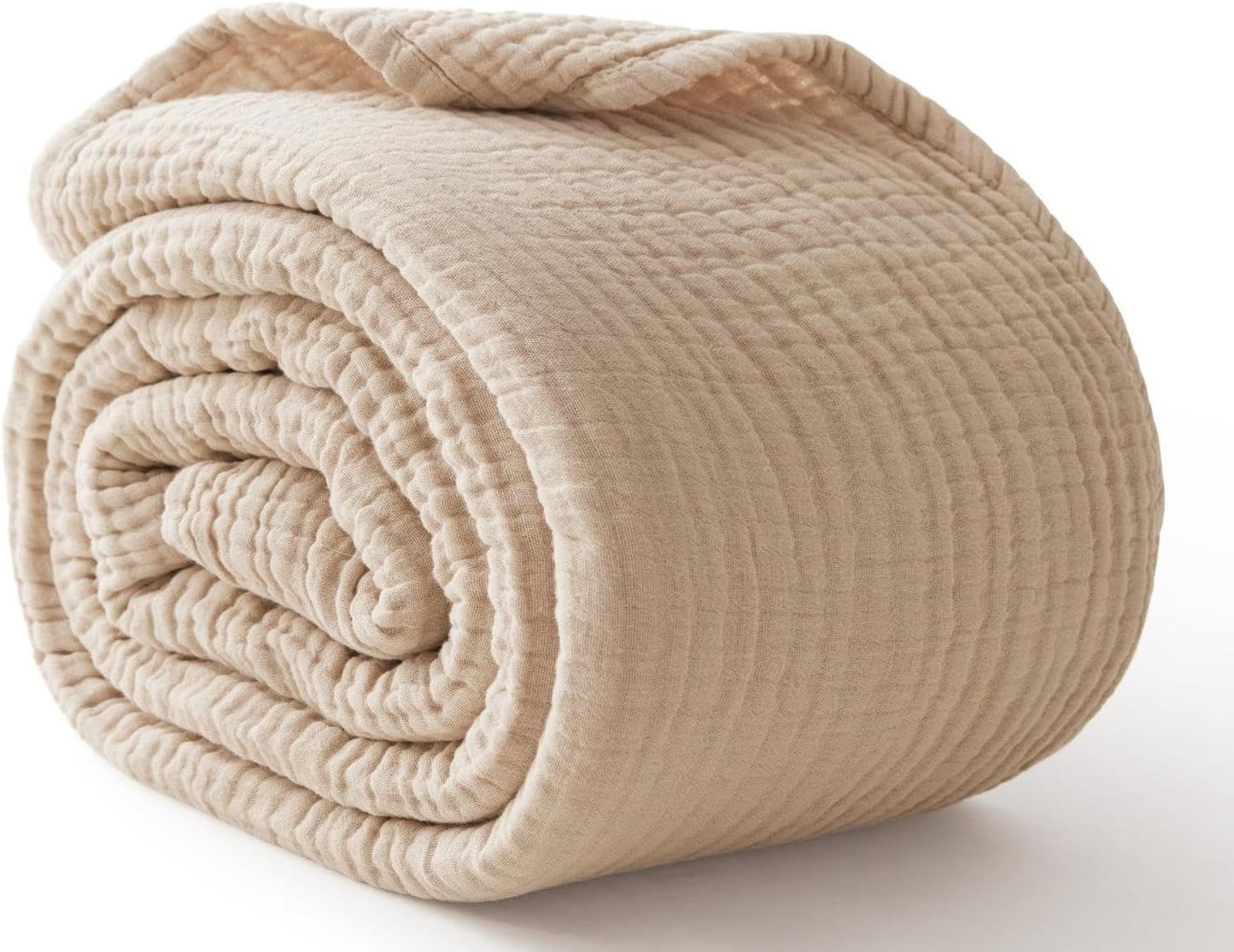 Kozyhvn 6-Layer Cotton Muslin Throw Blanket — 100% Cotton, Breathable Gauze, 127 × 178 cm, Lavender