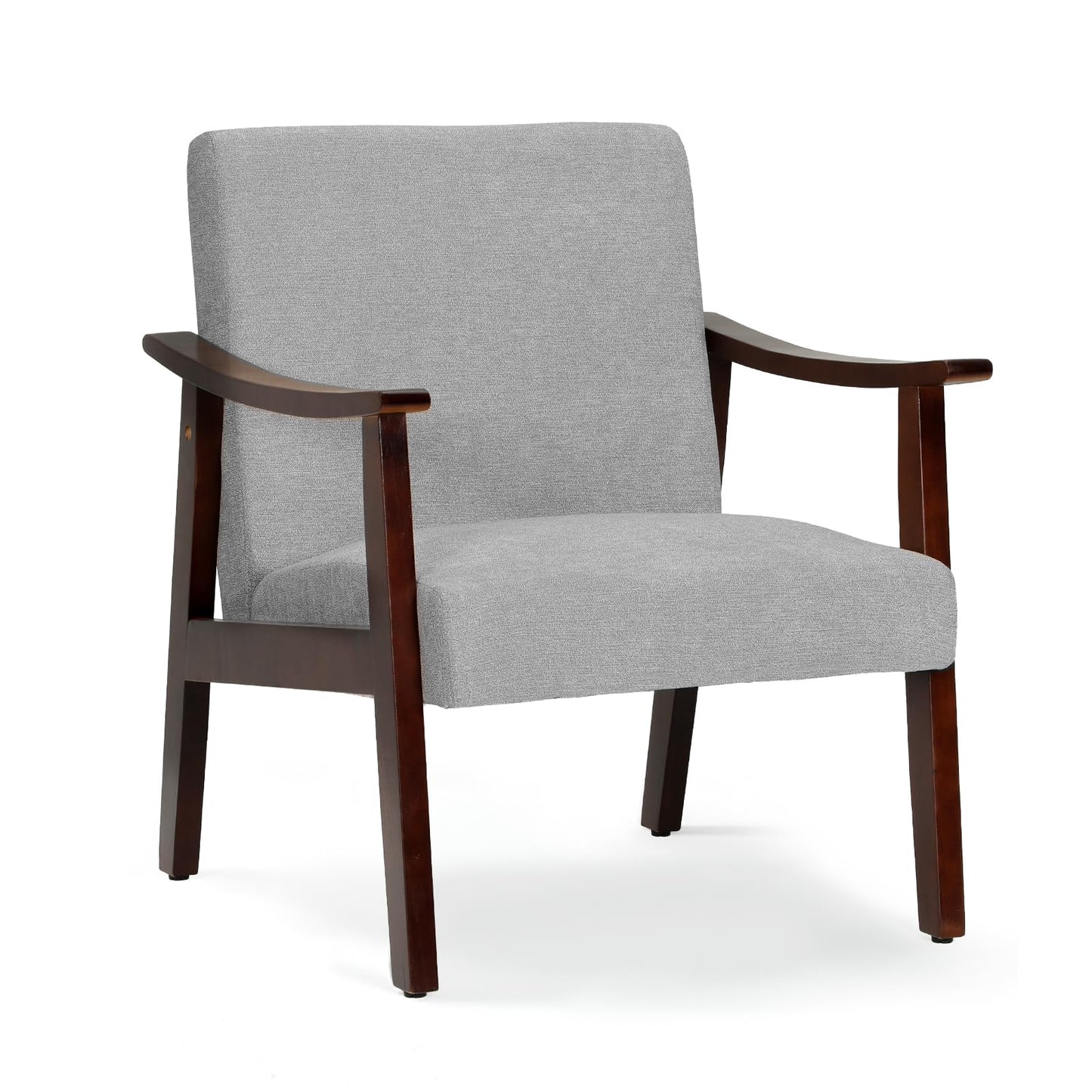 Athena Collection Mid Century Modern Accent Chair - Grey