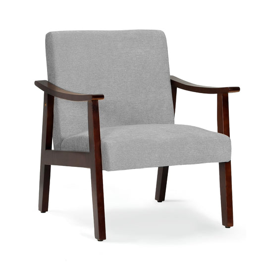 Athena Collection Mid Century Modern Accent Chair - Grey
