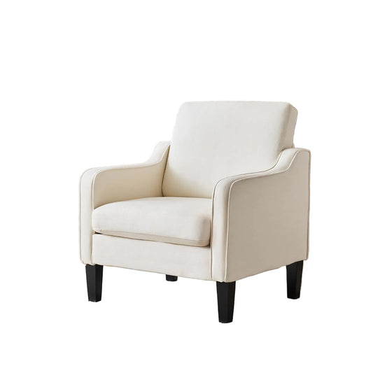 VINGLI Mid Century Modern Accent Chair - Beige