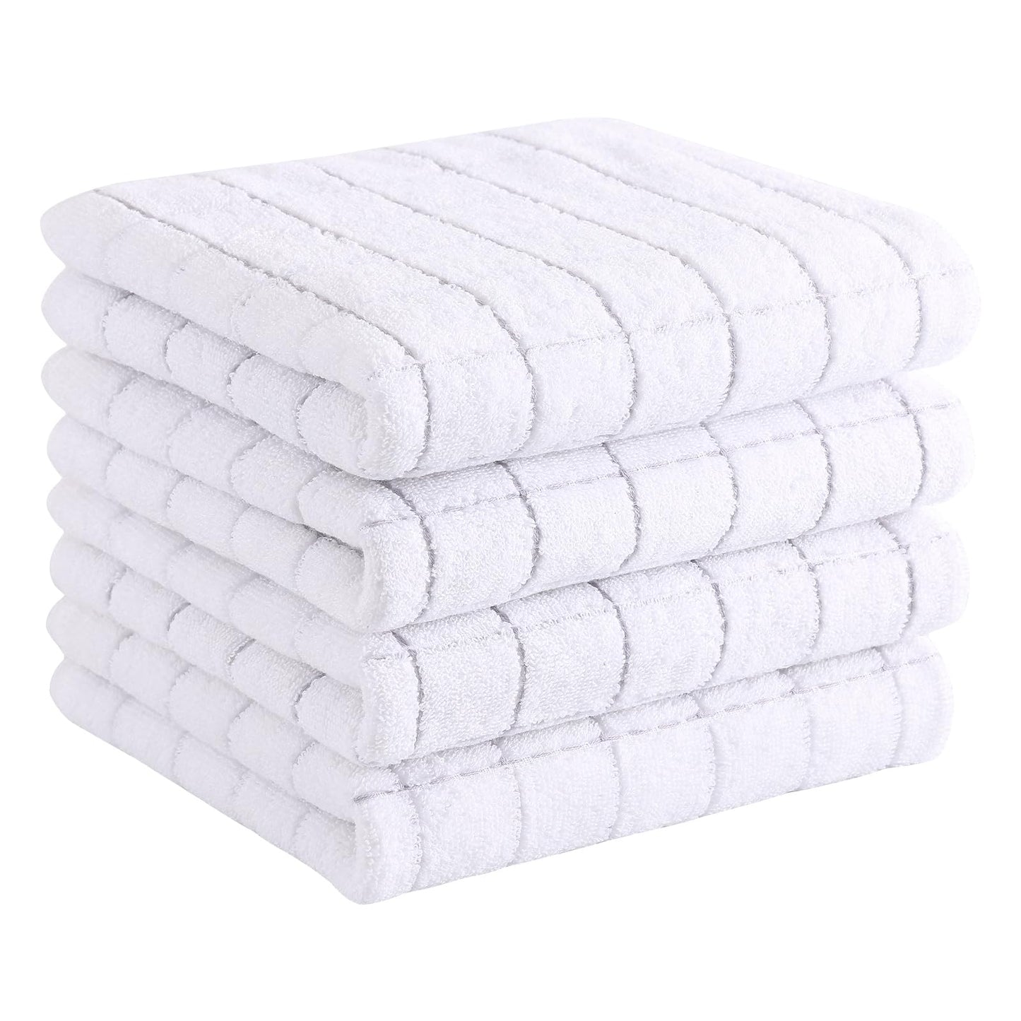 Homaxy 100% Cotton Terry Kitchen Towels - 33cm × 71cm - 4 Pack
