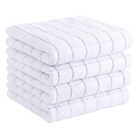 Homaxy 100% Cotton Terry Kitchen Towels - 33cm × 71cm - 4 Pack