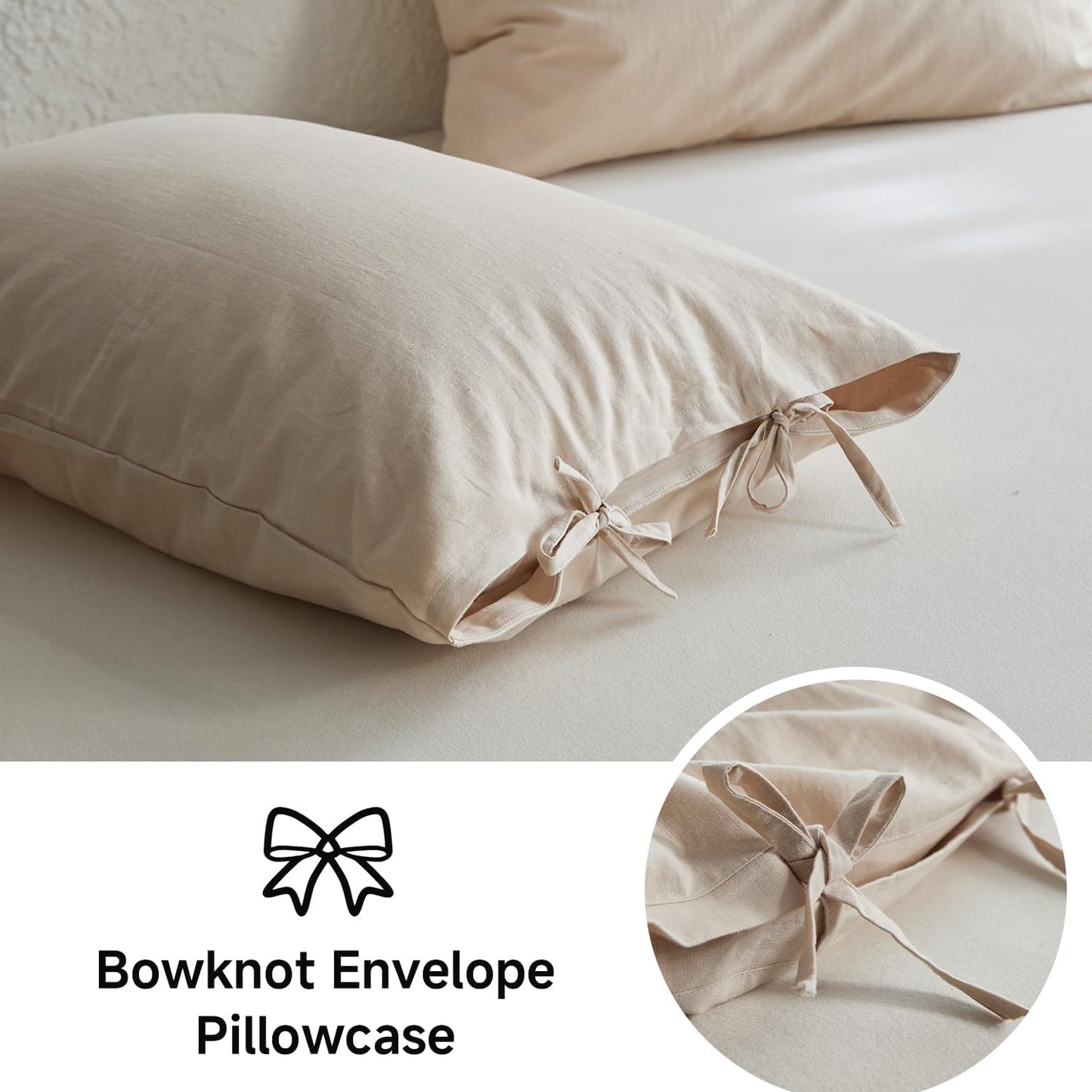Simple&Opulence Linen Duvet Cover Double,Natural Linen Cotton Duvet Cover with Pillowcase,Duble Size Bedding Set,Soft Warm Breathable Bed Quilt Cover with Button Closure,200x200cm,Navy Blue