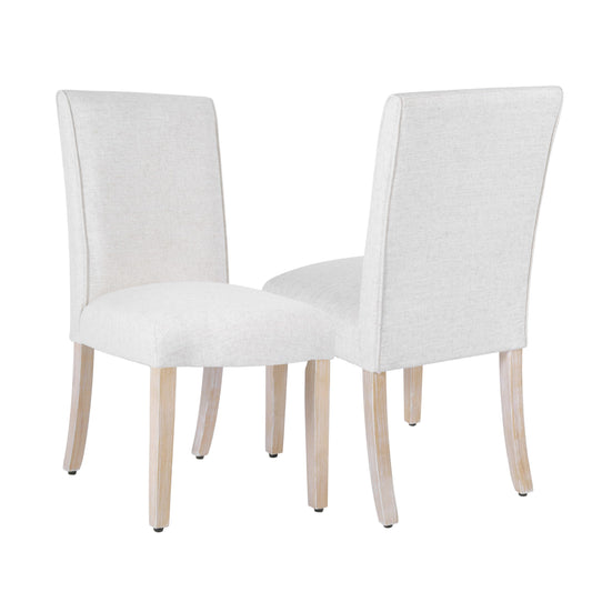 Homepop Scalloped Detail Dining Chairs Set of 2 - Cream
