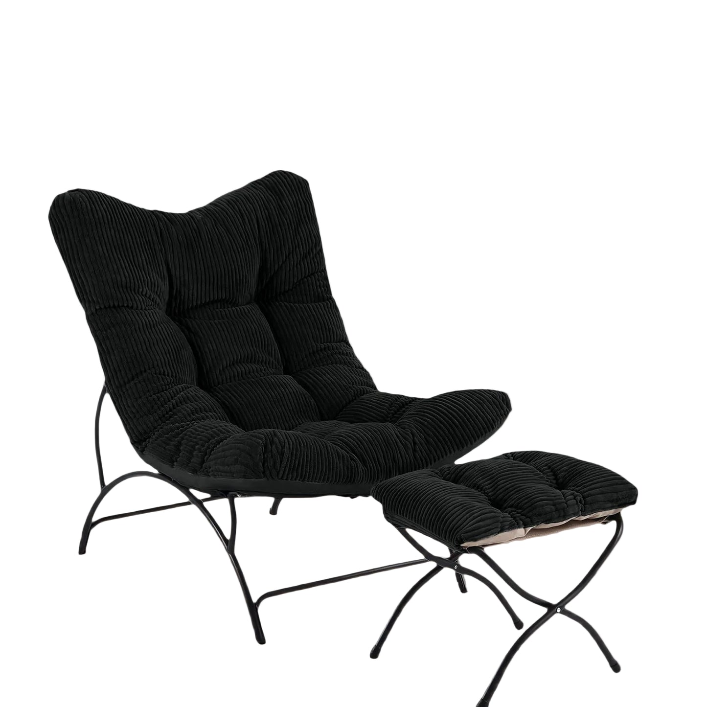 Welnow Modern Accent Chair with Ottoman