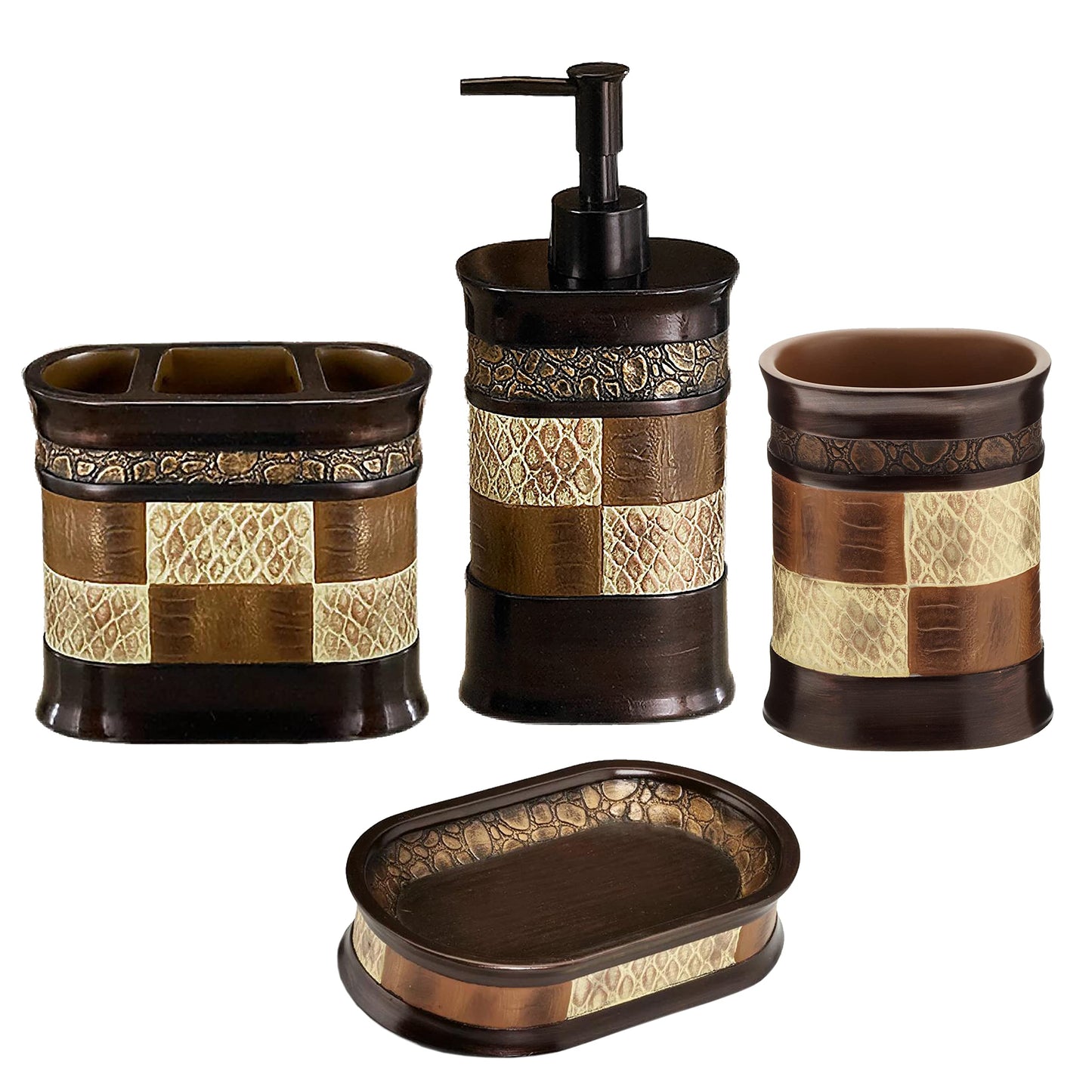 Zahari Home 4-Piece Zambia Stylish Bathroom Accessories Set