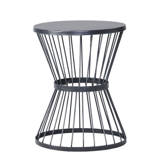 Christopher Knight Home Lassen Outdoor 41cm Iron Side Table - Matte Black