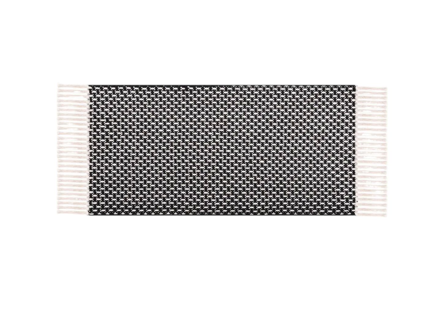 MATKIK Boho Runners for Hallways - 61cm × 183cm - Washable - Black/Beige