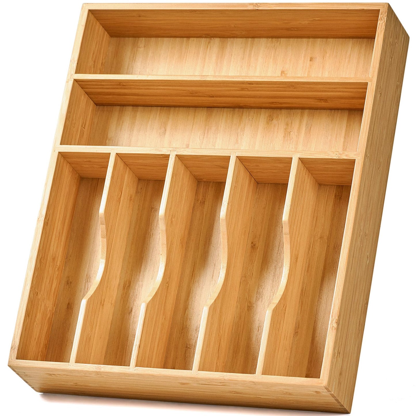 Umilife Bamboo Kitchen Drawer Organiser - 33cm