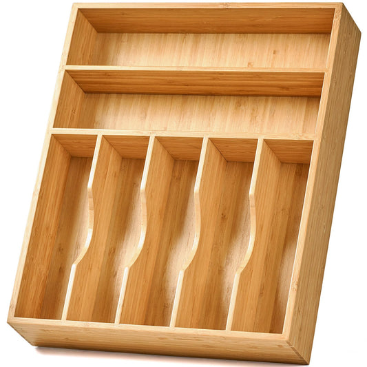 Umilife Bamboo Kitchen Drawer Organiser - 33cm