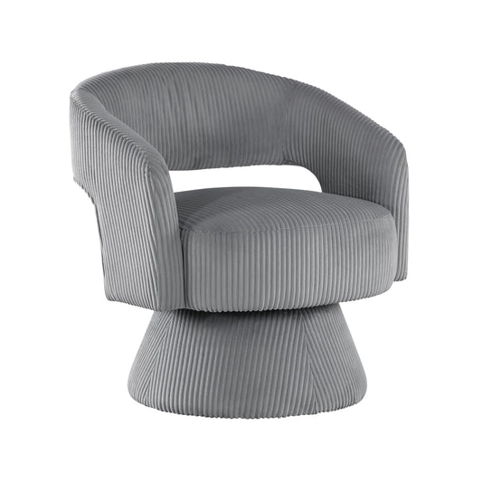 Lexicon 360 Degree Swivel Accent Chair - Dark Grey
