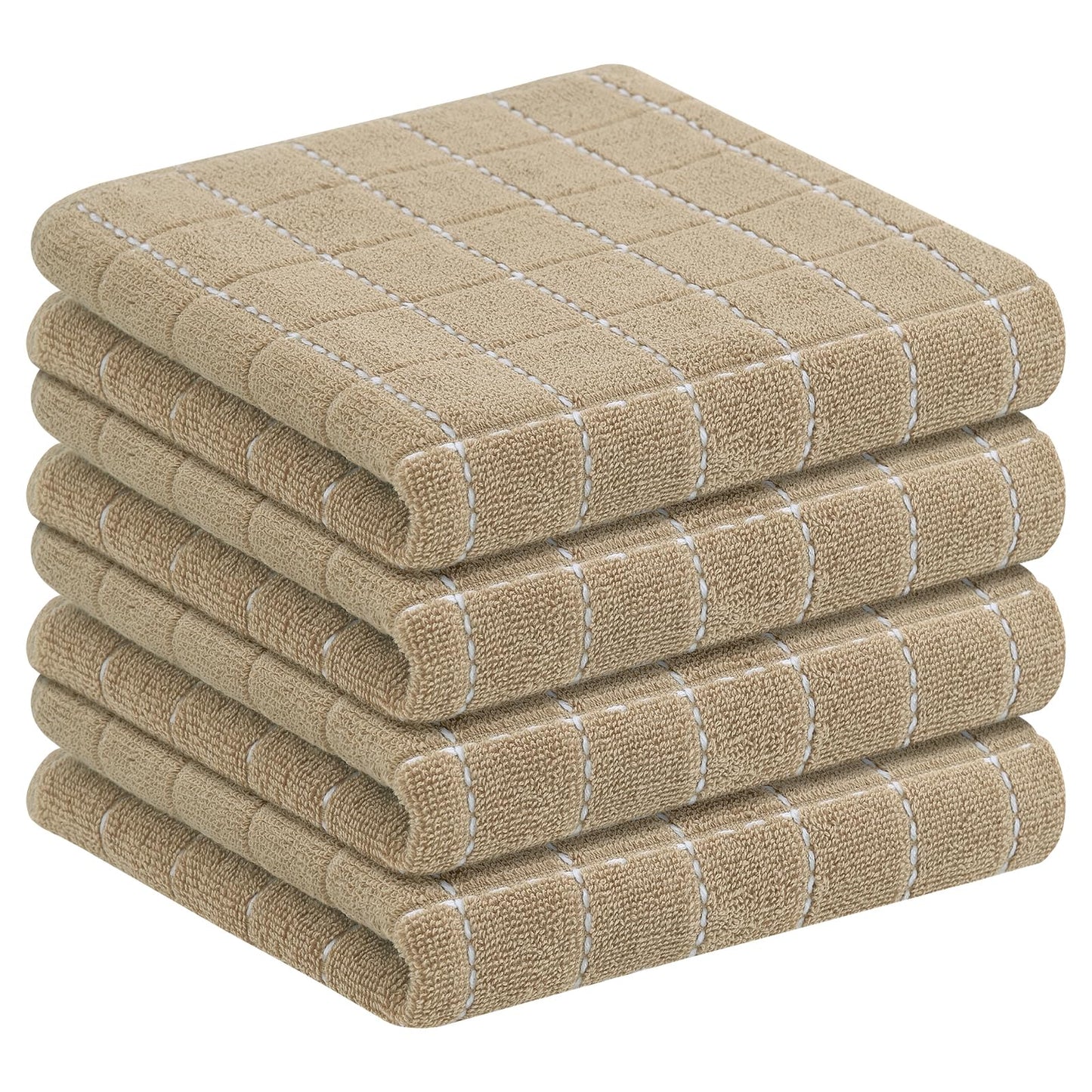 Homaxy 100% Cotton Terry Kitchen Towels - 33cm × 71cm - 4 Pack