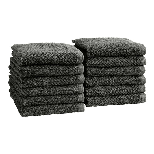 Great Bay Home Washcloth - 100% Cotton - 12-Pack - 33cm × 33cm