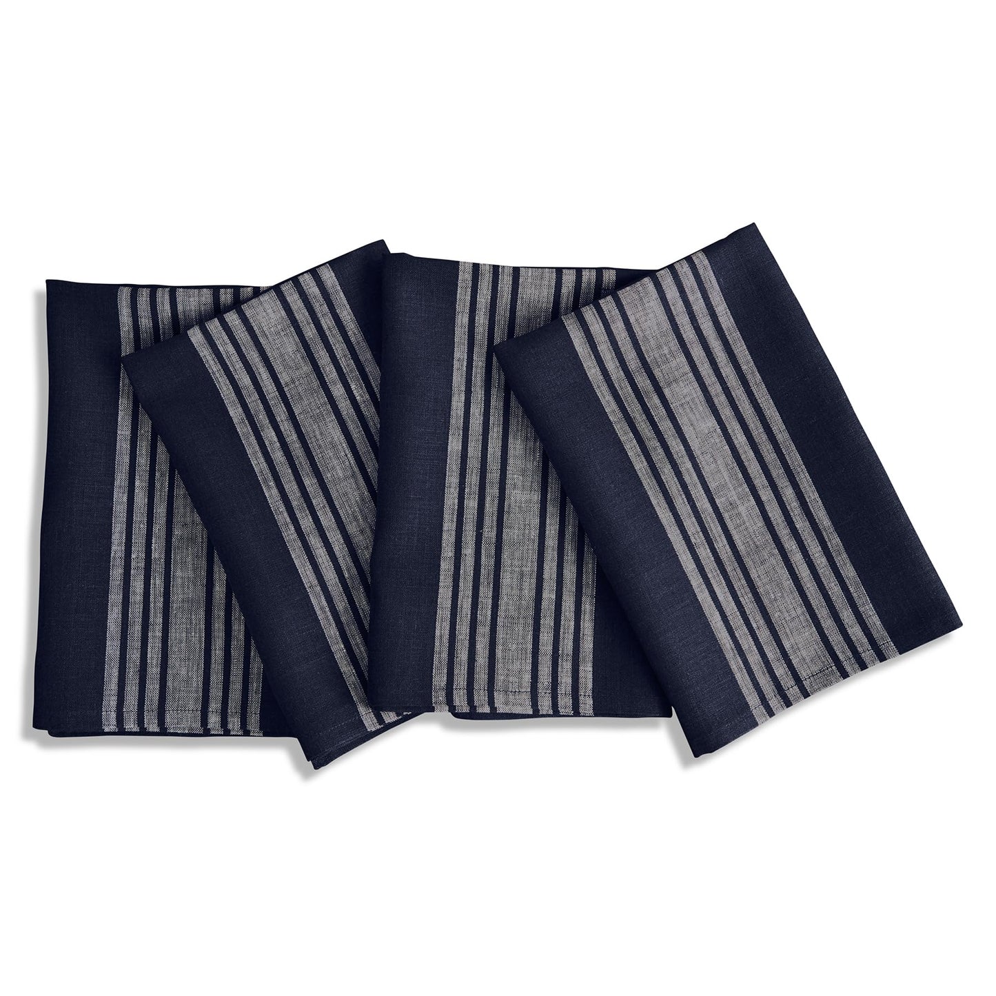 Solino Home Linen Napkins Set of 4 - 100% Pure Linen Cloth Dinner Napkins - 51cm × 51cm
