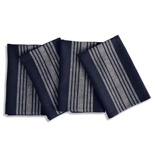 Solino Home Linen Napkins Set of 4 - 100% Pure Linen Cloth Dinner Napkins - 51cm × 51cm