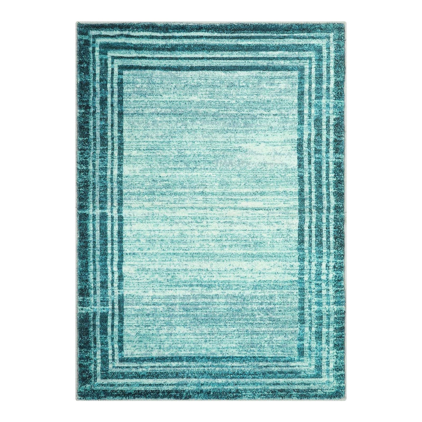 Lahome Modern Abstract Area Rug - 150cm × 210cm - Washable Teal