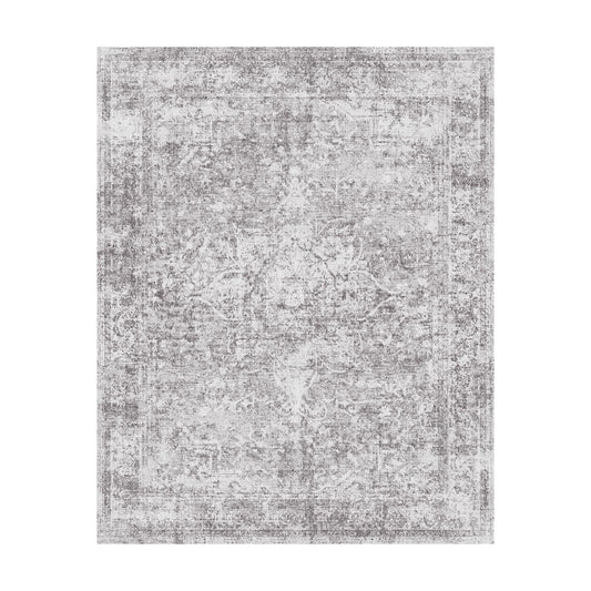 Triohero Area Rug - 244cm × 305cm - Large Boho Distressed - Grey