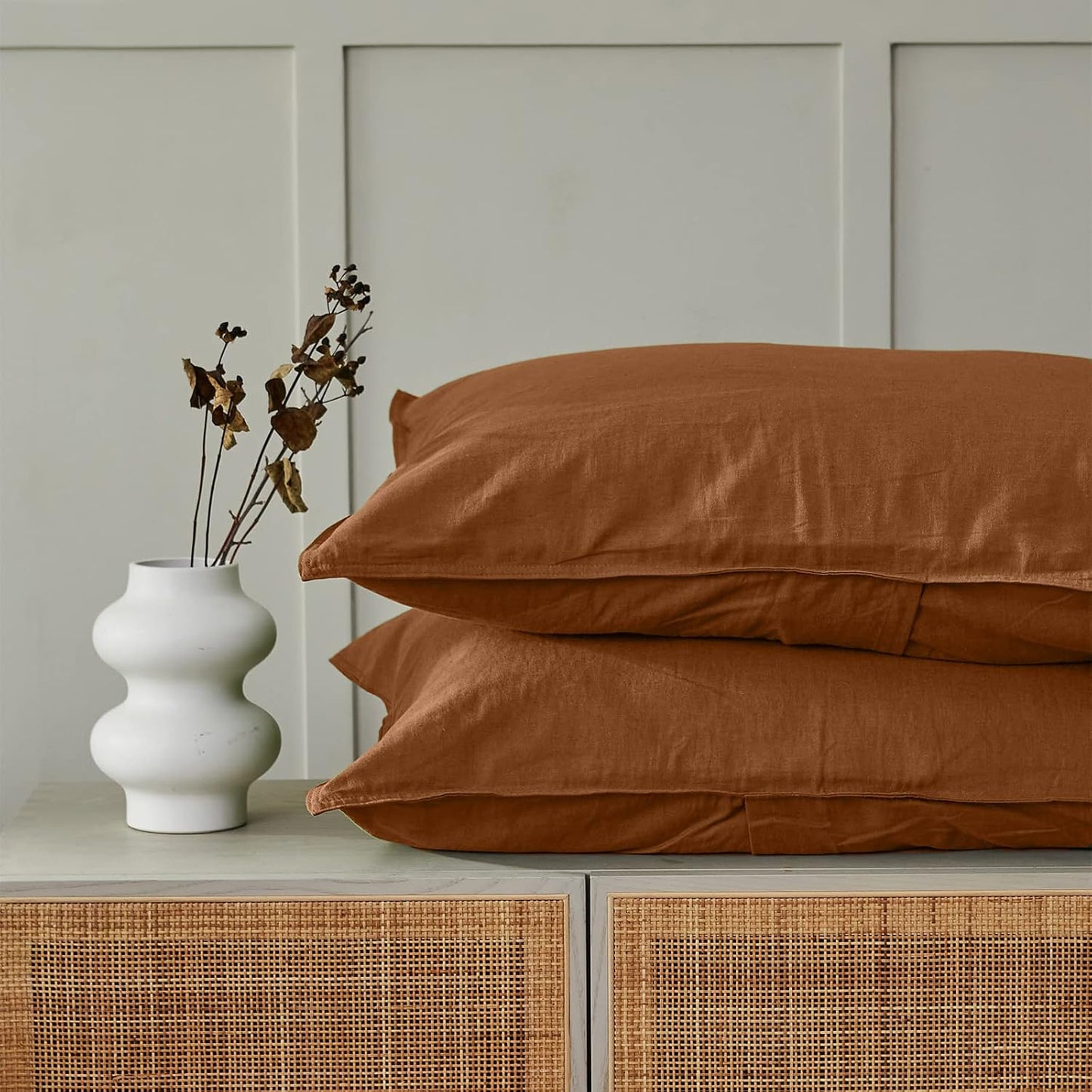 Simple&Opulence Linen Duvet Cover Double,Natural Linen Cotton Duvet Cover with Pillowcase,Duble Size Bedding Set,Soft Warm Breathable Bed Quilt Cover with Button Closure,200x200cm,Navy Blue