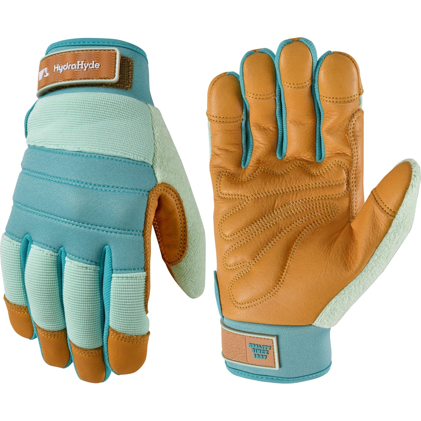 Wells Lamont Women's HydraHyde Leather Hybrid Gloves - Water-Resistant - Durable Cowhide Pal