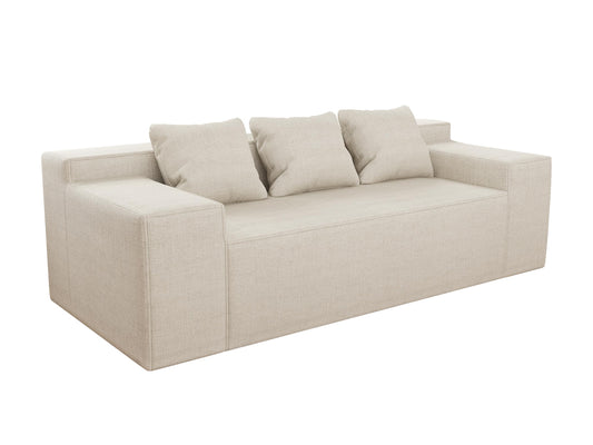 PurrJoys Modern 3-Seater Sofa - Hybrid Sofa in a Box - Beige