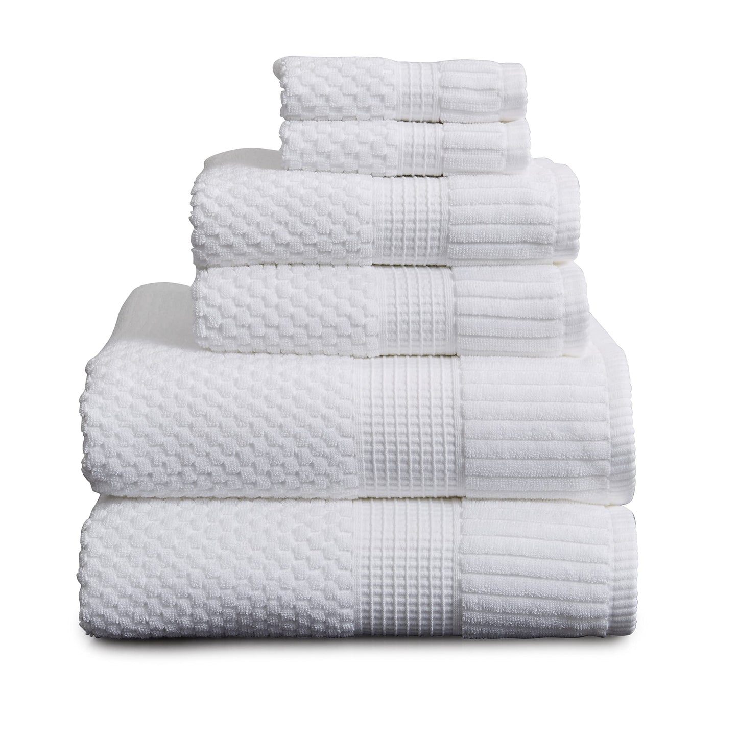 NY Loft 100% Cotton 6-Piece Bath Towel Set - Trinity Collection