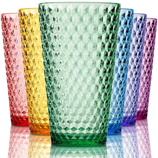 Bravario Laguna Plastic Drinking Glasses - 530ml Set of 6 - Multicolour