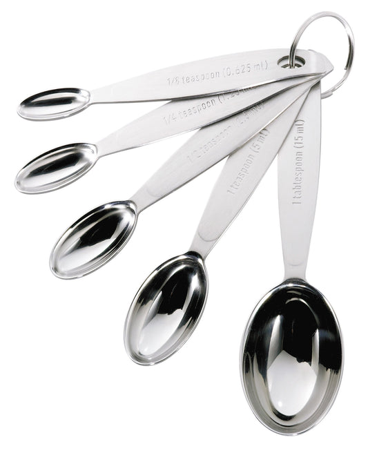Cuisipro Stainless Steel Measuring Spoon Set Silver, Standard