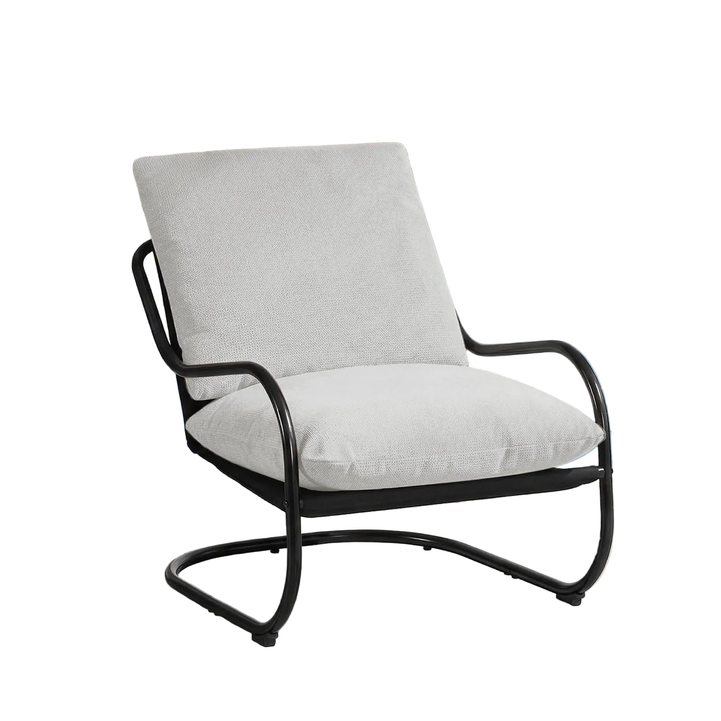 Peace nest Comfy Accent Chair - Light Grey