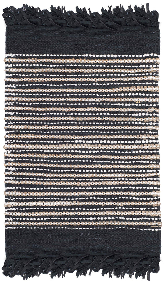 SAFAVIEH Vintage Leather Collection Accent Rug - 69cm × 122cm - Black & Multi