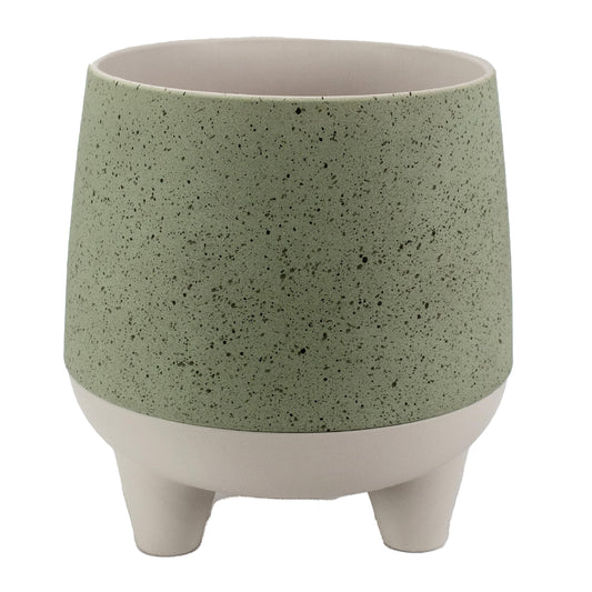 The HC Companies 20cm Orion Self Watering Planter - Lightweight Indoor Plastic Plant Pot - Sage