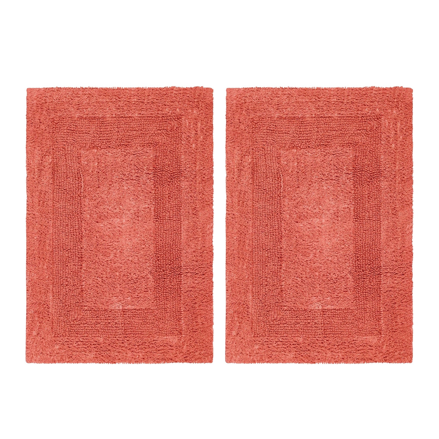 COTTON CRAFT Luxurious Bath Mat Rug - Set of 2 - 43cm × 61cm