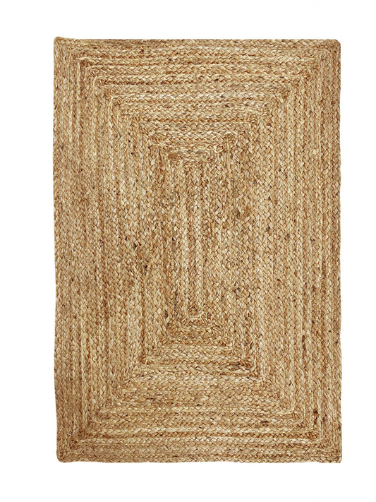 Hausattire Hand Woven Jute Braided Rug - Natural - 61cm × 91cm