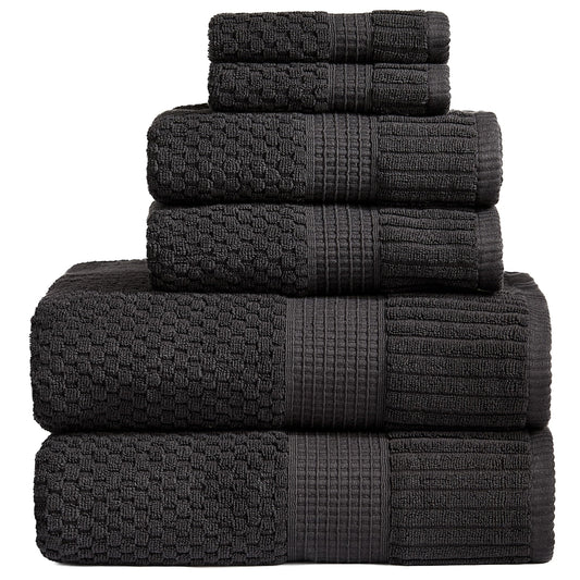 NY Loft 100% Cotton 6-Piece Bath Towel Set - Trinity Collection