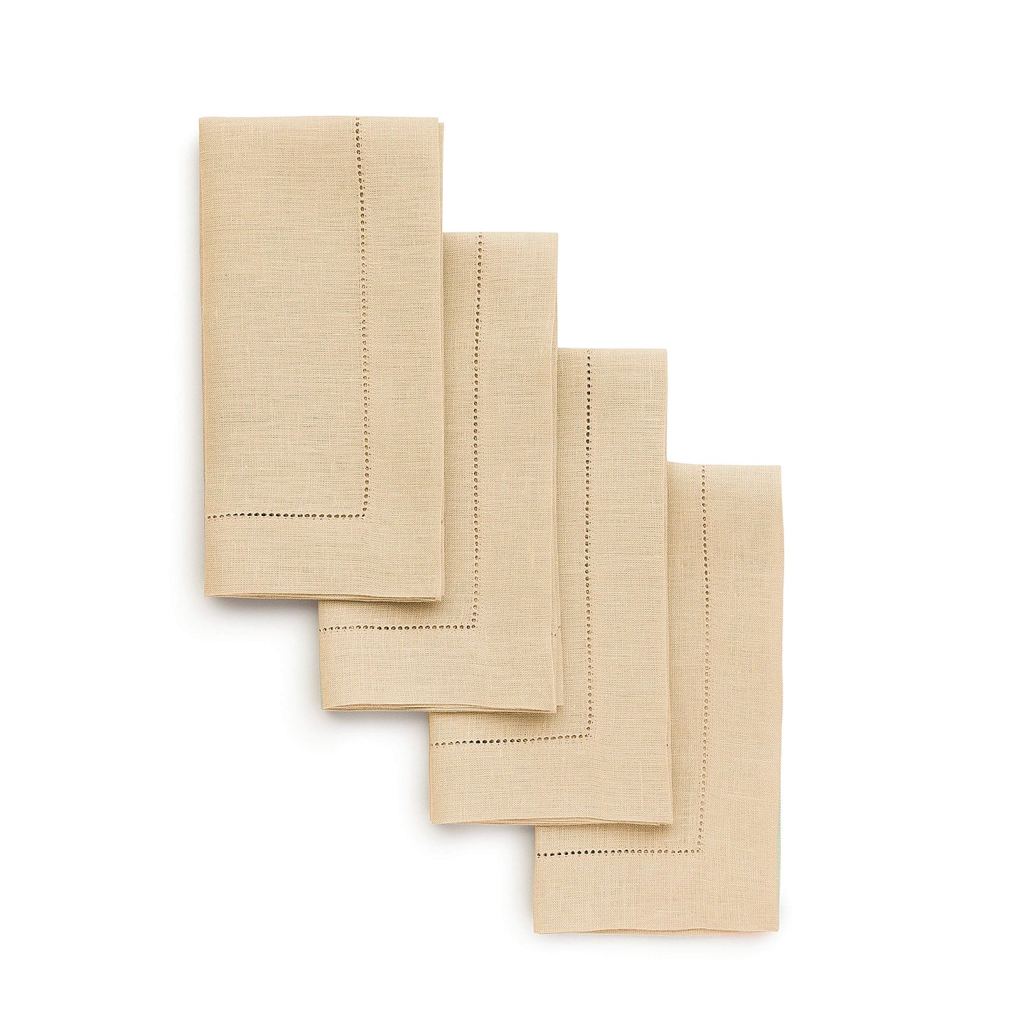 Solino Home Linen Napkins Set of 4 - 100% Pure Linen Cloth Dinner Napkins - 51cm × 51cm