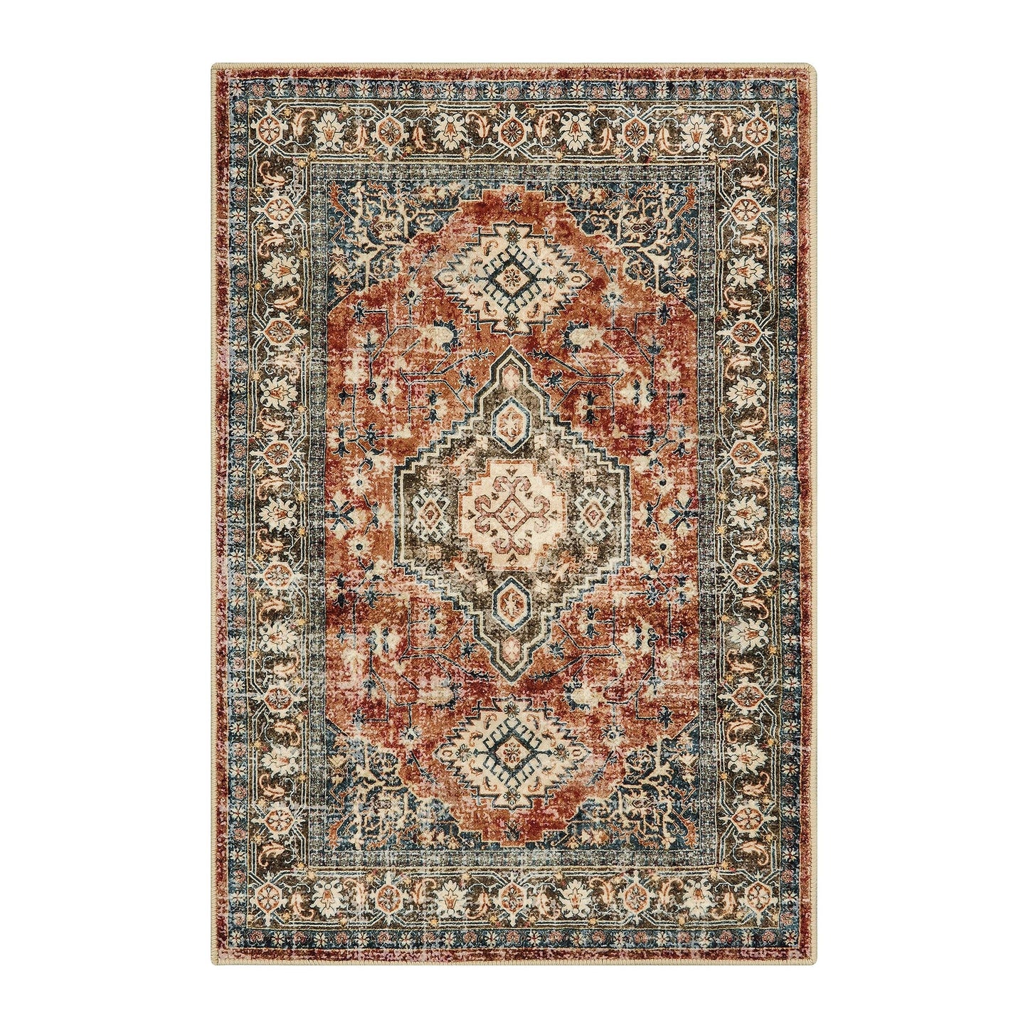 Lahome Oriental Washable Small Area Rug - 61cm × 91cm